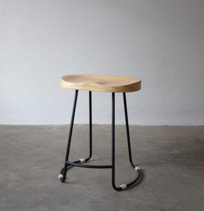 เก้าอี้บาร์สตูล-TRACTOR SEAT WOOD BAR STOOL